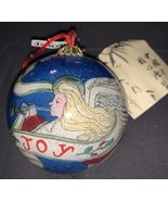 Angel Ornament Hand Painted in China in Red Silk Box 3.5&quot; - $47.59 CAD