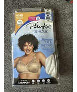 Playtex White Wirefree 18 Hour Floral Bra Size 46DDD - $24.74