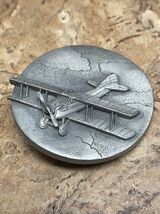 Vintage Ms. Dee Pewter Pin Tie Tack 2-1/4 Inches Spinning Propeller Airp... - $9.89