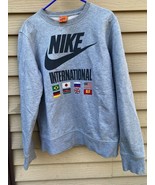 NIKE® Vintage Nike Track & Field Crewneck International Grey Womens Medium RARE - $19.75