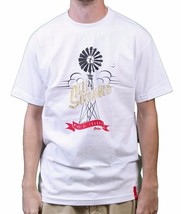 Orisue Hombre Blanco Self Prolongada Winds De Cambio Windmill Camiseta Nwt - £11.36 GBP