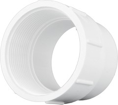 Charlotte Pipe 3&quot; PVC DWV Fitting Cleanout Adapter White PVC001051000 (1... - $9.80