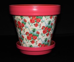 Handmade Decoupage Terra Cotta Flower Pots | Two Designs | Set of 2 - £91.71 GBP