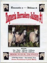 Taqueria Herradero Jalisco #1 Menu West Avenue San Antonio Texas Horses ... - £14.01 GBP