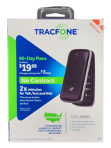 Tracfone Alcatel One Touch A206G Flip Phone Black New Double Minutes - £24.87 GBP