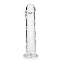 Realrock Crystal Clear Straight Realistic Dildo With Suction Cup 9&#39;&#39; Tra - £26.49 GBP