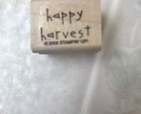 Stampin up! saying Happy Harvest  RUBBER STAMP - £10.31 GBP