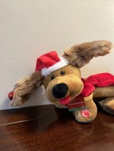 Dan Dee Animated Singing Puppy Weiner Dog Plush Stuffed 3 Christmas Songs NWT - £19.60 GBP