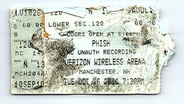 Etui Phish Pour Concert Ticket Stub Octobre 26 2010 Manchester Neuf Hampshire - $49.49