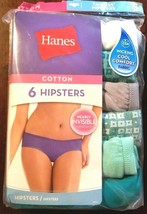 Hanes 6 Pack Cotton Hipsters Tagless Greens Size 5 or 7 NWT - $12.99