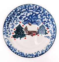 Folkcraft Cabin In The Snow Bread Salad Dessert Tienshan Vintage - $20.79