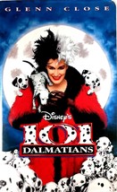 Disney&#39;s 101 Dalmatians [VHS 1999] 1995 Glenn Close, Jeff Daniels Live A... - £1.78 GBP