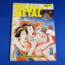 Heavy Metal Magazine March 1984 Andy Lackow Cover Art Very Good Condition - £8.27 GBP