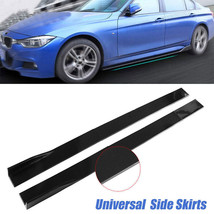 6Pcs 2.2M/86.6&#39;&#39; ABS Glossy Black Side Skirts Extension Splitters Universal - £49.37 GBP