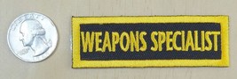 Weapons Specialist IRON-ON / SEW-ON Embroidered Patch 3&quot; X 1&quot; - £3.43 GBP