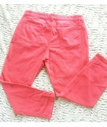 Eileen Fisher Denim Ankle Pants Slacks Sz 12 Large Stretch Org Cotton Red  - $748.09 MXN