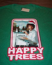 Bob Ross Happy Trees Christmas T-Shirt Small New w/ Tag - £15.59 GBP