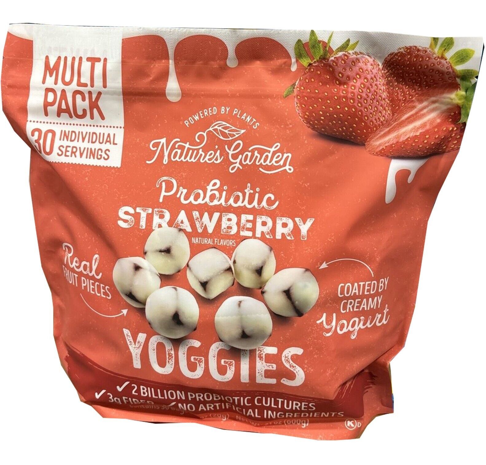 Nature&#39;s Garden Probiotic Yoggie Bites Strawberry, 21oz (30 x 0.7oz), Re... - $21.41