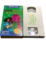 Barney Rhymes With Mother Goose Vhs 1993 Vintage White Tape - £15.60 GBP