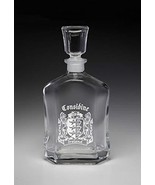 Considine Irish Coat of Arms Whiskey Decanter (Sand Etched) - $73.53 CAD
