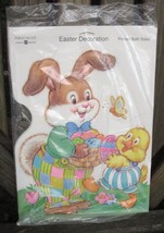 Easter Rabbit Bunny Duckling Vintage Window Or Door Decoration Lot Of 12 Nos New - £15.26 GBP