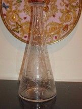 Vintage St. Louis Cristal France Crystal Vine Etched Glass Decanter 10 3... - $64.35