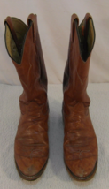 Men&#39;s Tony Lama El Paso Authentic Light Brown Leather 10 D Cowboy Boots ... - $42.59