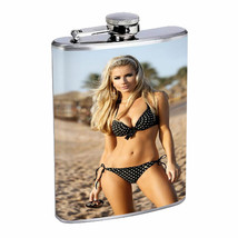 French Women D2 Flask 8oz Stainless Steel Hip Drinking Whiskey - £11.64 GBP
