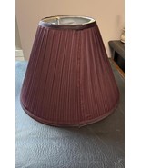 Dark Purple Slide On Chandelier Lamp Light Shade Ruffled Texture 7&quot; X 12... - $522.62 MXN