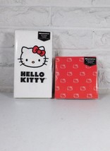 HELLO KITTY Guest Towels &amp; Beverage Napkins Red White Face Lot of 2 NIP - £15.59 GBP