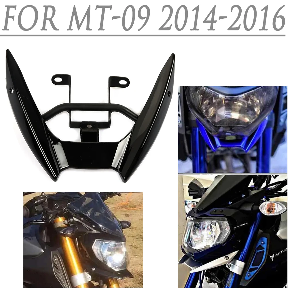 For yamaha mt 09 mt09 fz 09 fz09 2014 2015 2016 motorcycle headlight fairing beak nose thumb200