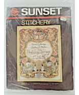 1983 SEALED Sunset Stitchery Kit “Wedding Certificate” Gift #2672 14”x18... - £13.79 GBP