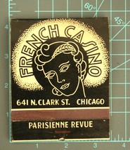 French C ASIN O &quot;All Girl Revue&quot; Clark St Chicago Il Giant Feature Lion Matchbook - £11.86 GBP