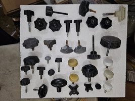 24FF66 ASSORTED MALE THREADED KNOBS &amp; FEMALE THREADED KNOBS, GOOD CONDITION - £8.98 GBP
