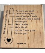 Stampin Up! Like-O-Meter Wooden Rubber Stamp Funny Love Meter Design - €9,90 EUR