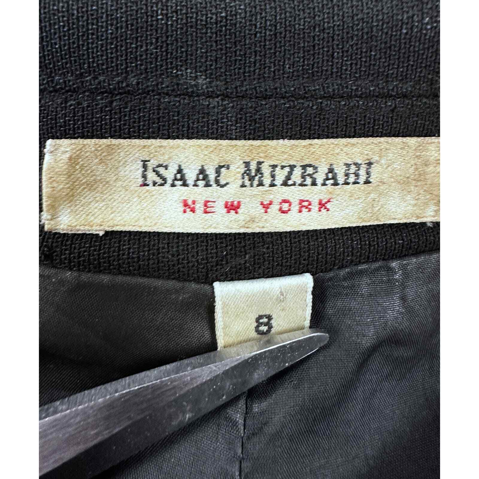 VTG Isaac Mizrahi New York Black Wool Blend Car Coat Swing Jacket Sz 8 S/M Item image 4