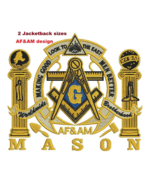 Masonic AFAM Jacketback size digitized filled embroidery design Digital ... - $20.37 CAD