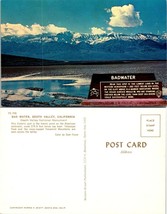 California Death Valley National Park Bad Water Below Seal Level VTG Postcard - £7.44 GBP
