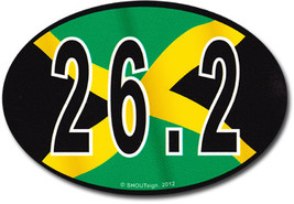 Jamaica Wavy Oval Marathon Sticker - $2.70