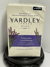 4 Pack Yardley English Lavender Bar Soap With Essential Oils 4.25 oz Each Bar - $11.29