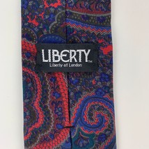 Liberty London Paisley Cotton Tie Made in USA Vintage Blue, Jewel Tone Mens Gift - £19.55 GBP