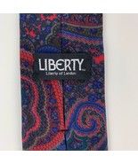 Liberty London Paisley Cotton Tie Made in USA Vintage Blue, Jewel Tone M... - $24.49