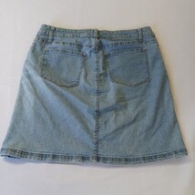 Lee Riders 1S4MEW8 Women's Blue Cotton Blend Mid-Rise Denim Skirt Size 14M image 11