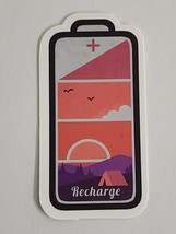 Recharge Battery Shaped Sticker Decal with Camping Scene Cool Embellishm... - $2.30