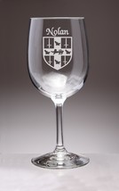 Nolan Irish Coat of Arms Wine Glasses - Set of 4 (Sand Etched) - £54.35 GBP