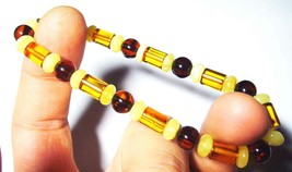 Amber Bracelet Natural Baltic Amber Jewelry handmade amber beads bracelet - £38.32 GBP