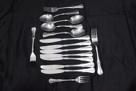 National Stainless Flatware Satin Finish Unknown Pattern  Stainless Lot ... - €12,75 EUR