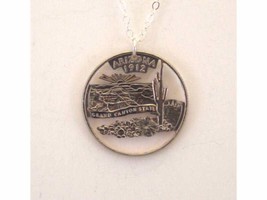 Northern Marina Islands Cut-Out Coin Necklace State Quarter 18 inch Chain - £16.97 GBP