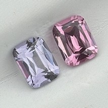 Natural Spinel Reverse Pair 1.13 Cts Pink/Purple Cushion Loose Gemstone For Jewe - £148.36 GBP