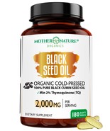 Mother Nature - Organic Black Seed Oil Capsules 3 Month Supply Cold Pres... - $41.43 CAD